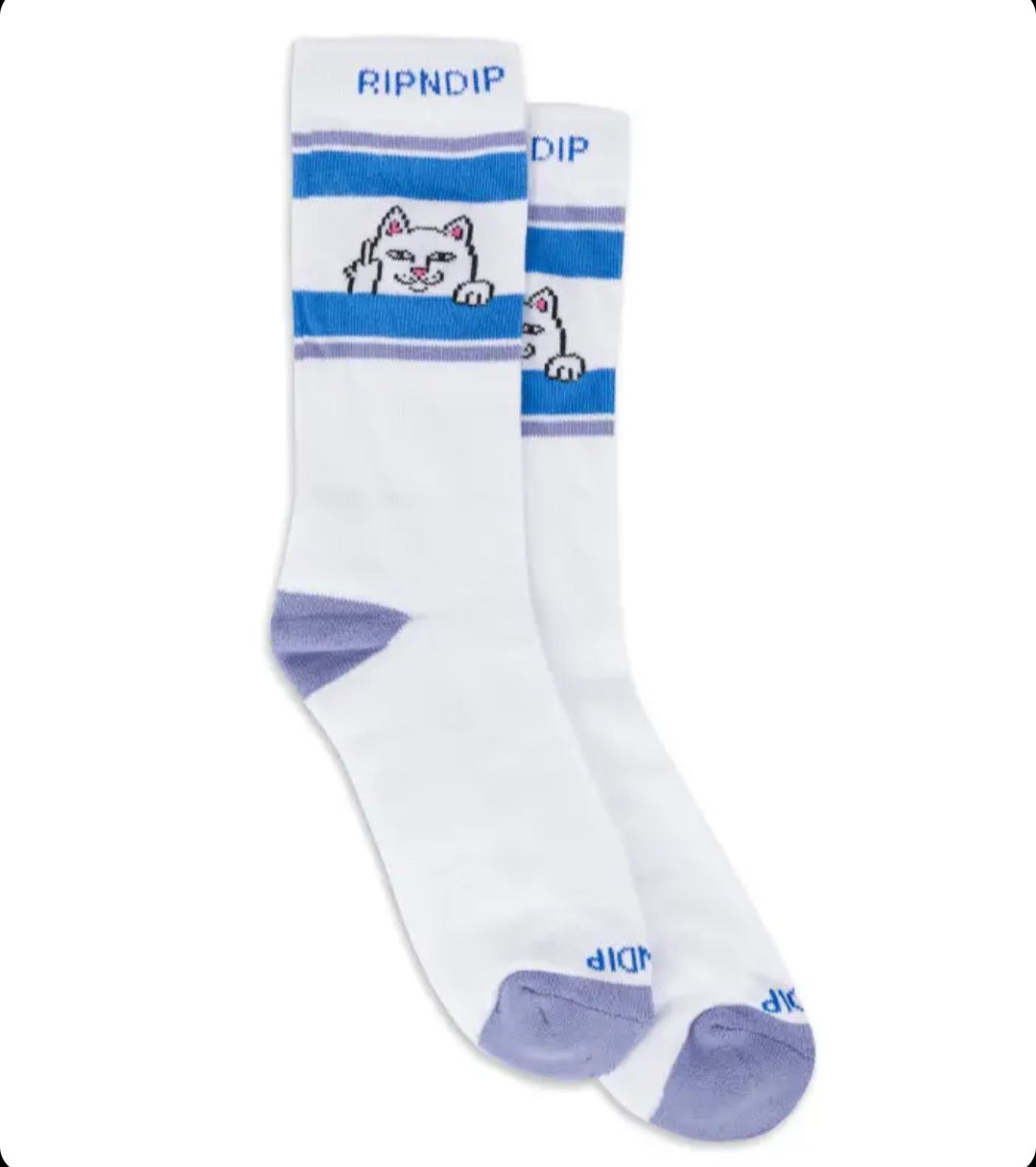 Peeking Nermal Socks (White/Lilac)