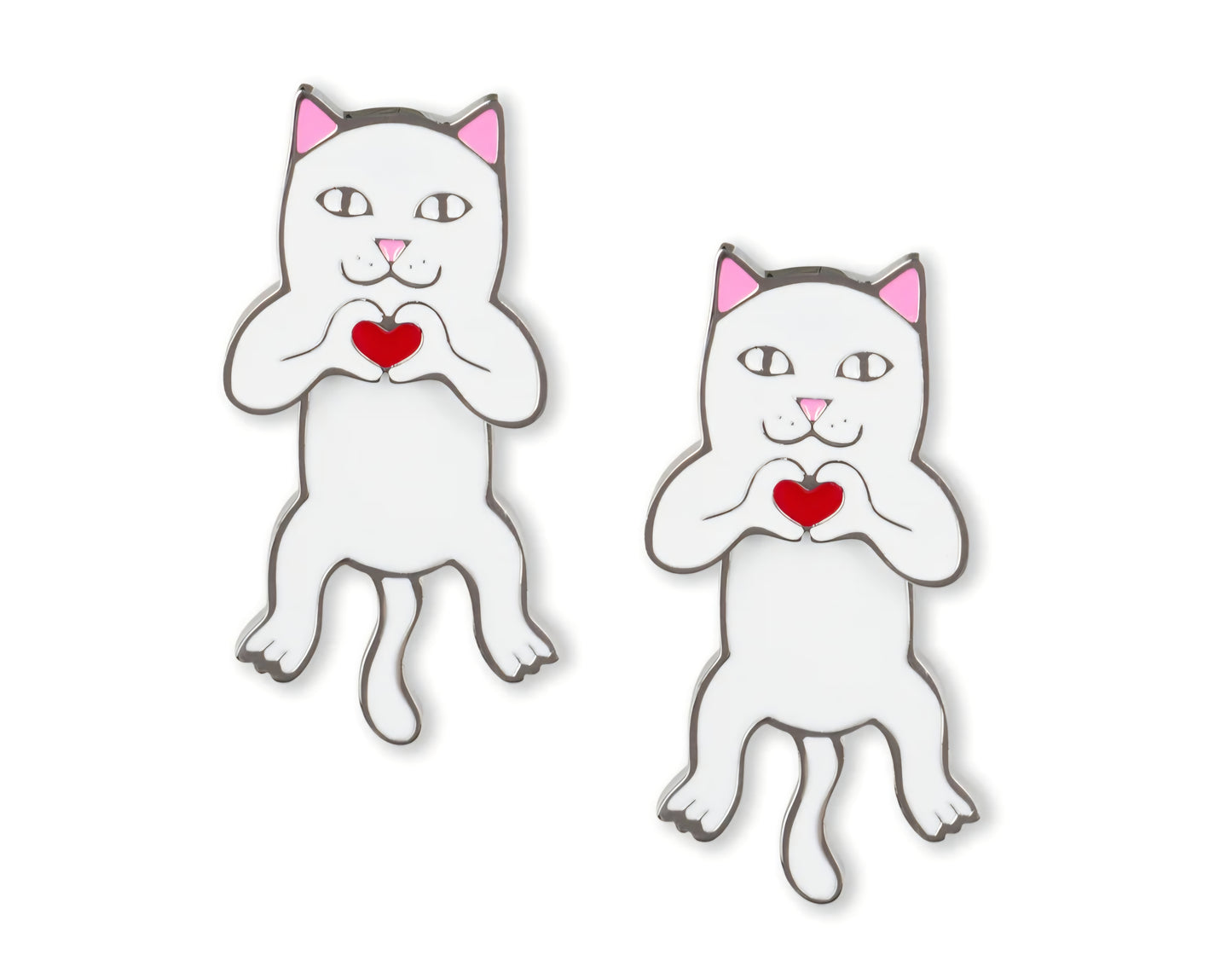 Nermal Loves Earring Set (White) RIPNDIP