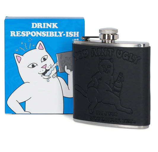 YOU AIN'T UGLY FLASK (BLACK) RIPNDIP